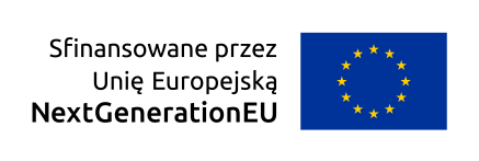 Flaga UE i napis Sfinansowane przez Unię Europejską NextGenerationEU